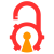 Red Yellow Modern Key Hole Logo Design